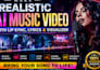 make realistic ai music video with lip sync lyric visualizer